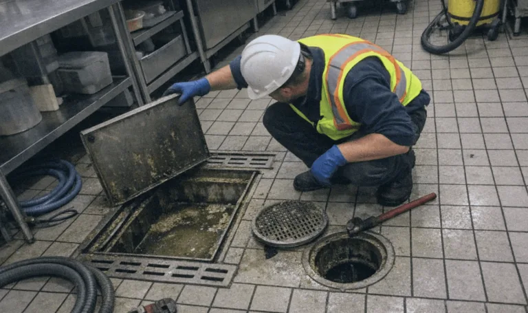 Gewerbliche Rohrreinigung im Restaurant